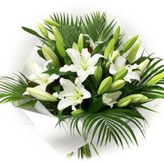 White Lilies Handtied 