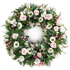 Wreath Pink &amp; White 