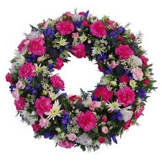 Wreath Mixed Pinks 