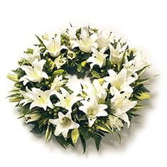  Wreath White lillies 