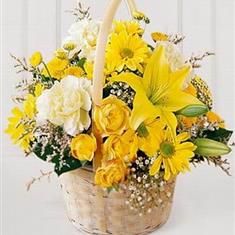 Basket arrangement yellows Cyprus