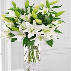 White Lilies Handtied 