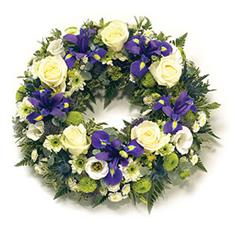 Wreath Blue &amp; White 