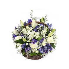 Funeral Basket Arrangements Blue