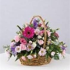 Pink Basket arrangement