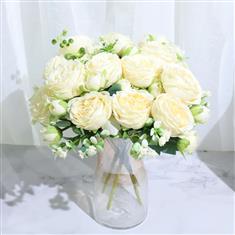 White Peonies Hand tied 