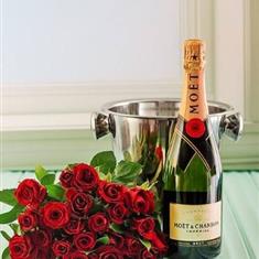 Red Roses and Moet Champagne 